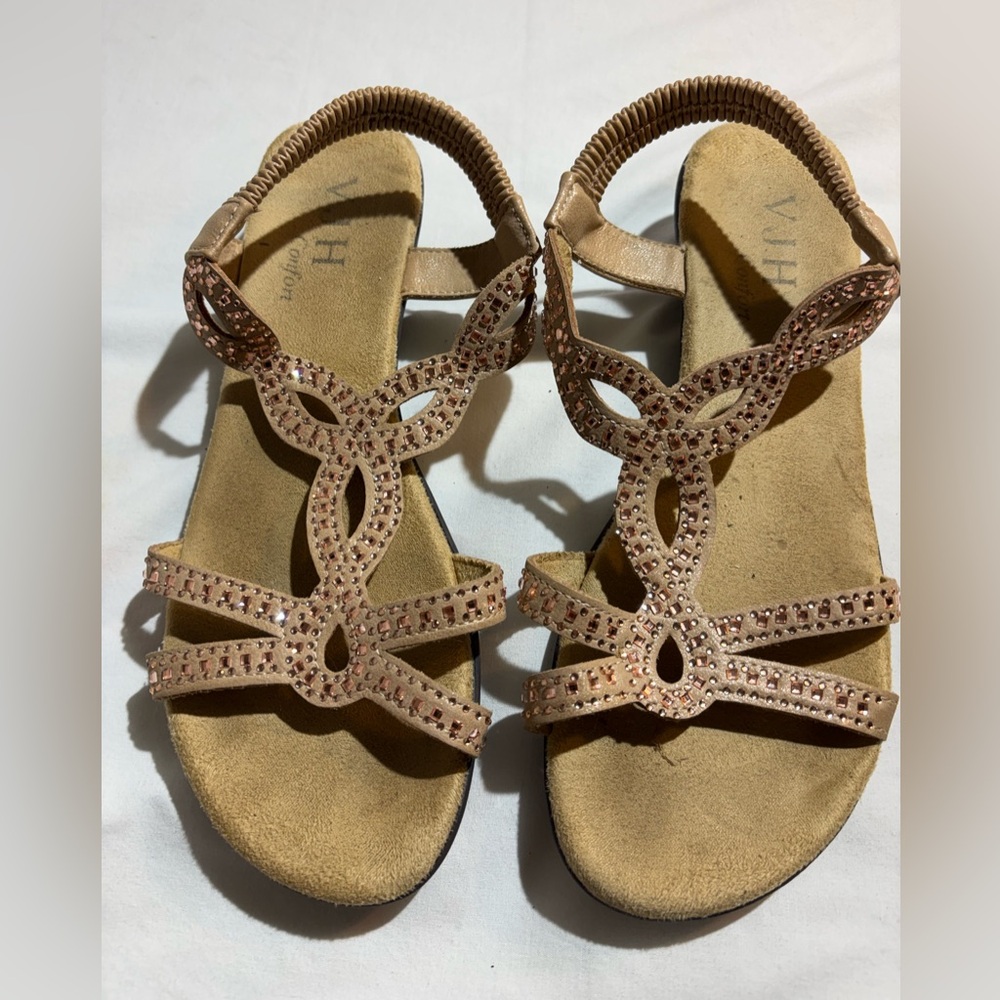 VJH Pink Crystal Embellished Women’s Sandals Sz 7